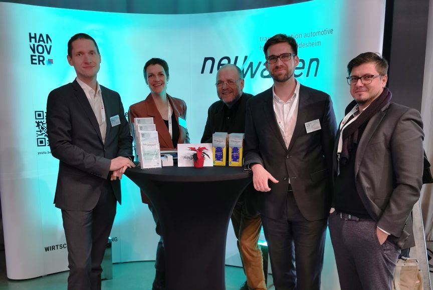 Das neu/wagen-Team mit Unterstützung der HI-REG beim Mobility Startup Day in Hildesheim 