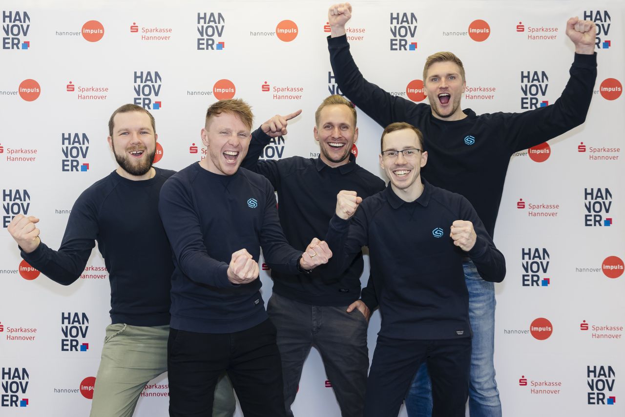 Das Team von Sightwise (v.l.n.r.) - Dr.-Ing. Kolja Hedrich, Nils Graf-Gutsche, Dr.-Ing. Nils Melchert, Kevin Lamp und Dr.-Ing. Philipp Middendorf