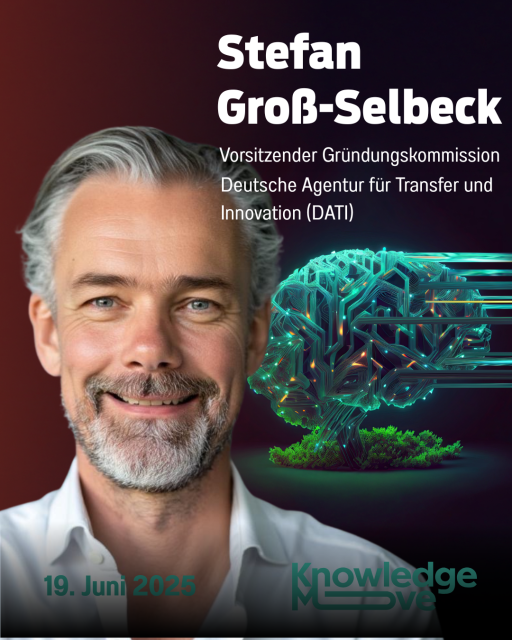 Stefan Groß-Selbeck, Vorsitzender Gründungskommission DATI, Porträtfoto, KnowledgeMOVE-Event, 19. Juni 2025.