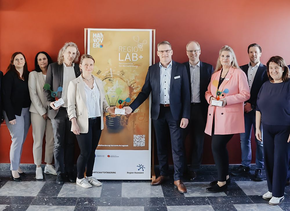 regioLab+ Weiterbildungspreis Preisträger und Region Hannover