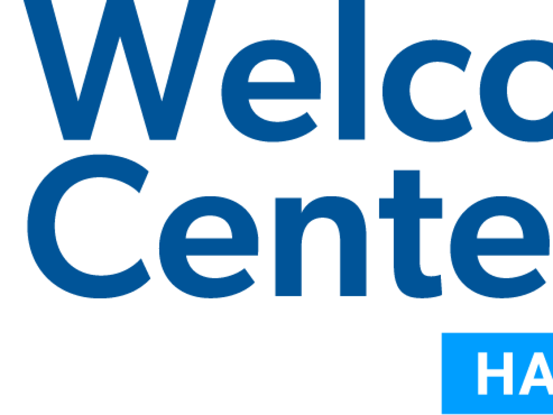 Logo „Welcome Center Region Hannover" mit rotem Kreis-Symbol und blauem Schriftzug auf weißem Hintergrund.