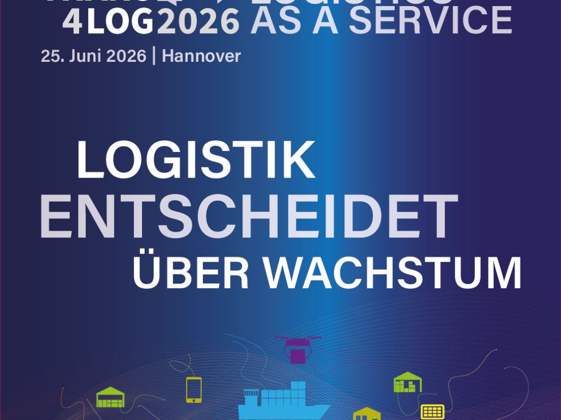 „Trans4Log 2026, Logistics as a Service, 25. Juni 2026, Hannover. Text: Logistik entscheidet über Wachstum."