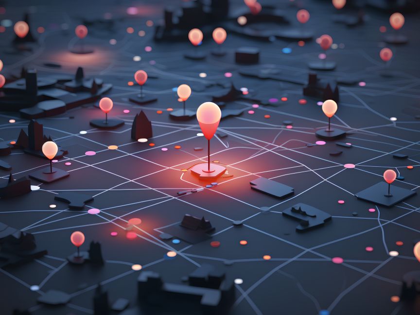 Region mit vielen orangen Sensoren.