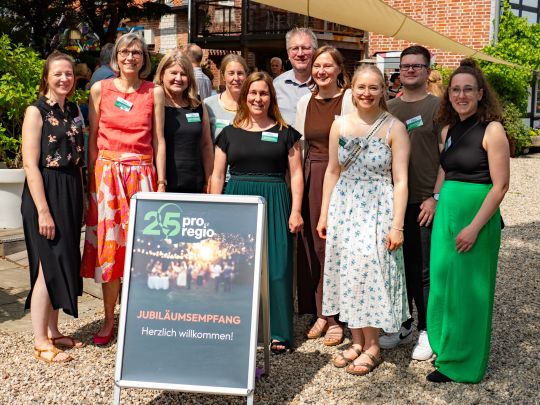 Team der pro regio e. V. beim Jubiläum.