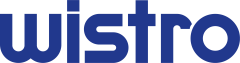 Logo „wistro" in blauer Schrift auf weißem Hintergrund, wobei das „o" als vollständiger Kreis gestaltet ist.