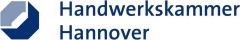 Logo der Handwerkskammer Hannover: achteckiges blaues Symbol links, daneben blauer Schriftzug auf weißem Hintergrund.