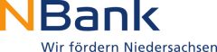 Logo der NBank mit orangenem „N" und blauem „Bank", Slogan: „Wir fördern Niedersachsen"