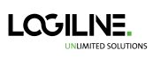 Logo: LOGILINE. in schwarzen Großbuchstaben, darunter „UNLIMITED SOLUTIONS" mit grünem „UN".