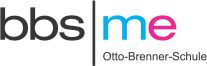Logo "bbs|me Otto-Brenner-Schule": "bbs" in Dunkelgrau, "me" in Blau und Pink, getrennt durch senkrechten Strich.