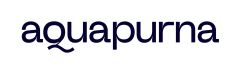 Logo mit dem Schriftzug „aquapurna" in dunkelblauen Kleinbuchstaben auf weißem Hintergrund.