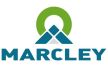 Logo von Marcley: grüner Ring, blaue Dreiecke, grauer Diamant, darunter „MARCLEY" in blauen Großbuchstaben.