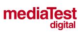 Logo von mediaTest digital in roter Schrift auf weißem Hintergrund