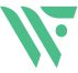 Grünes Logo mit zwei diagonalen Streifen, einem geschwungenen Element und einem Kreis auf weißem Hintergrund.