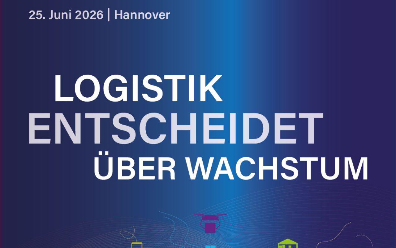 „Trans4Log 2026, Logistics as a Service, 25. Juni 2026, Hannover. Text: Logistik entscheidet über Wachstum."