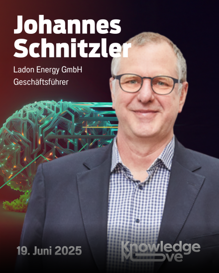 Johannes Schnitzler, Geschäftsführer Ladon Energy GmbH, Porträtfoto, KnowledgeMove-Event, 19. Juni 2025.