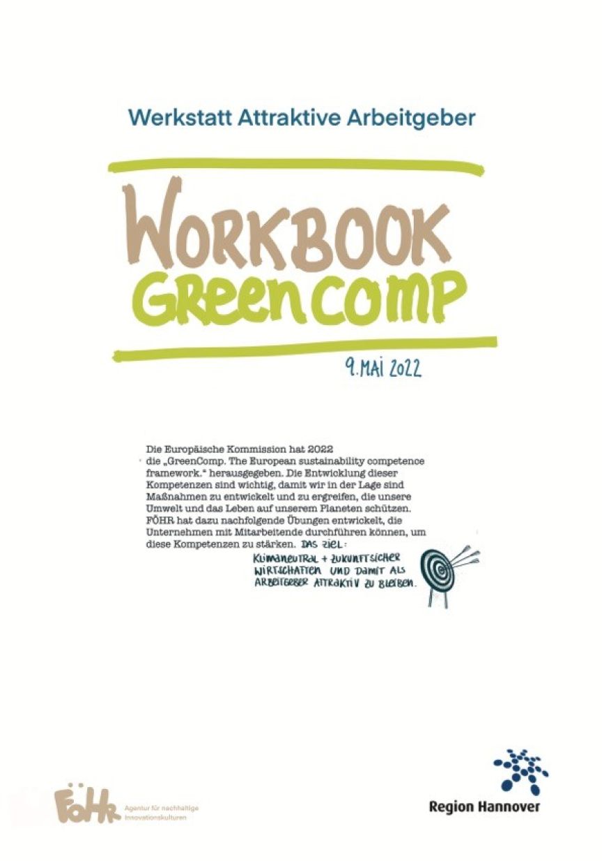 Workbook Greencomp der Werkstatt Attraktive Arbeitgeber.