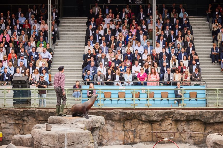 Die Robbenshow im Erlebnis Zoo Hannover.