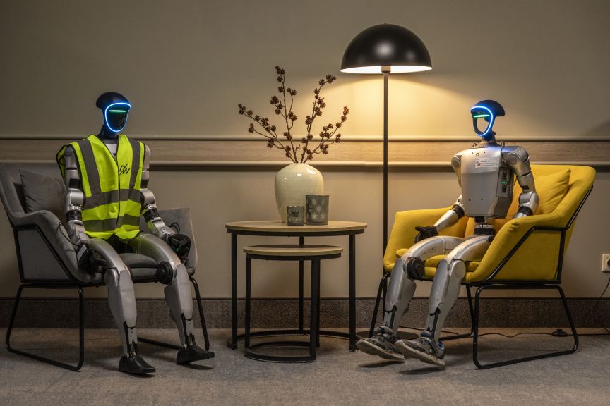 Humanoide Robotik bei neu/wagen