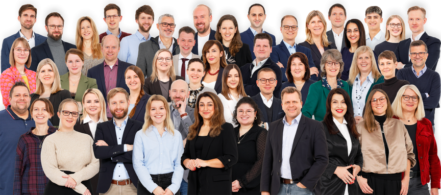Eine Gruppe von Frauen und Männern.