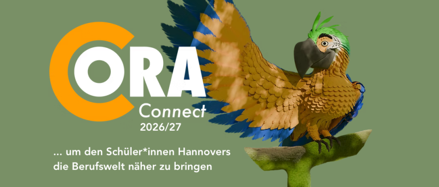 Orangefarbenes Logo mit dem Schriftzug „CORA" und dem Untertitel „Company Rallye" auf weißem Hintergrund.