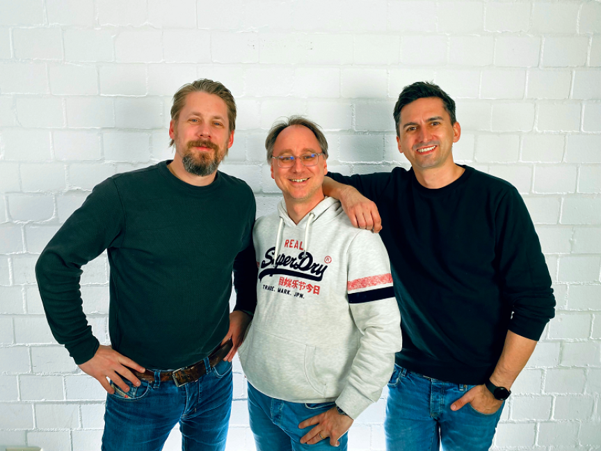 Das Gründerteam von "voraus robotik": v.l.n.r. Philipp Georgi, Tobias Ortmaier, Jens Kotlarski