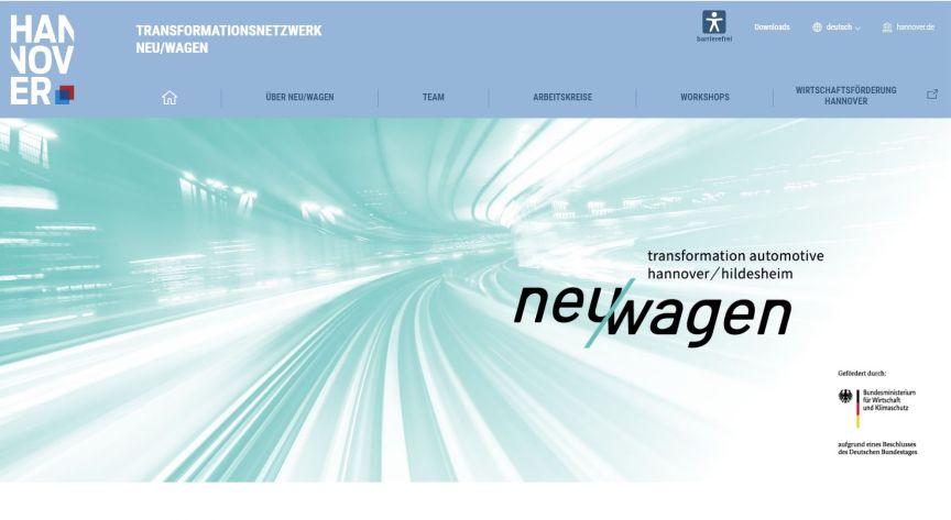 Vorschau Website des Transformationsnetzwerks neu/wagen
